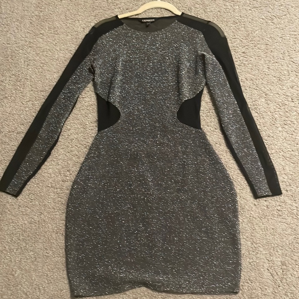 Express glitter and mesh dress